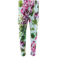 Dolce&Gabbana Leggings - Renaissance - Bleu/Rose Floral - - 12 ans (152) - Leggings