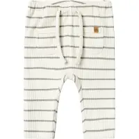 Lil´ Atelier Leggings 'NBMKail' gris foncé / blanc