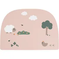 Done by Deer Set de Table - Silicone - Tiny Farm - Poudré - - UneTaille - Set de Table