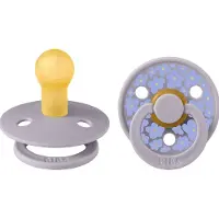 BIBS Colour Tétine - 2 Pack - Taille 1 - Tour - Fossile Grey av. - - 0-6 mois - Tétine