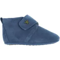 Bisgaard Chaussures en cuir à semelle souple - Bébé Star - Bleu - - 27 - Chaussons en Cuir