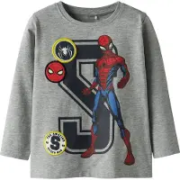 Name it T-Shirt 'NMMDEEP SPIDER' bleu / gris chiné / rouge sang / noir