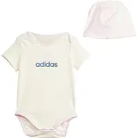 Adidas Boîte Cadeau - Body m/c/Bonnet - Blanc/Rose - - 1½ ans (86) - Body M/C