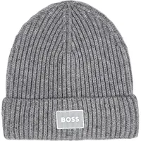 BOSS Bonnet - Tricoté - Gris Chiné - - 56 cm - Bonnet