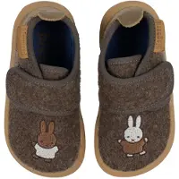 Bisgaard X Miffy Chaussons - Laine - Pieds nus - Dark Brown - - 21 - Chaussons