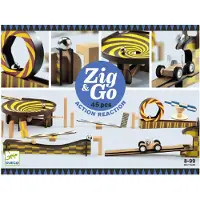Djeco Toboggan à Billes - 45 Parties - Zig & Go - Bois - - UneTaille - Toboggan à Billes