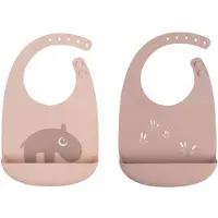 Done by Deer Lot De 2 Bavoirs Ozzo Silicone