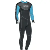 Seac Combinaison de Plongée - Snez Man 3 mm - Noir/Bleu - - L - Large - Combinaison de Plongée