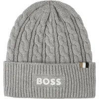 BOSS Bonnet en maille torsadée avec logo brodé pour enfant