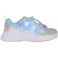 SKECHERS Baskets 'HEART LIGHTS - RETRO HEARTS' bleu clair / lavande / argent / blanc