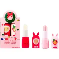 INUWET Baumes à lèvres - 2 Pack - Guirlande de Noël - - UneTaille - Produits de soin