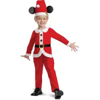 Disguise Mickey Christmas Classic Toddler Costume Rouge 3-4 Years Enfants