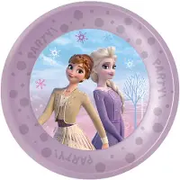 Decorata Party Assiettes en plastique - 4 Pack - 21 cm - Frozen - - UneTaille - Assiette