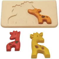 PlanToys Girafe Puzzle - Naturel/Jaune/Orange/Rouge - - UneTaille - Puzzle