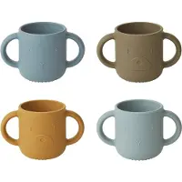 Liewood Tasses - Silicone - 4 Pack - Gene - Blue Multi Mix - - UneTaille - Tasse