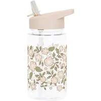 A Little Lovely Company Gourde av. Paille - 450 ml - Fleurs - - UneTaille - Gourde