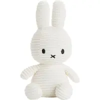 Miffy assise en velours côtelé - blanc cassé - 23 cm