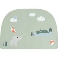 Done by Deer Set de Table - Silicone - Aire de jeux - Vert - - UneTaille - Set de Table