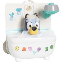 Toomies TOMY Douche & Frotter Bluey - Créez Vos Propres Bulles - Inclus Douche amovible et Jouet Bluey - Jouets de bain interactifs - 18 Mois