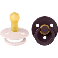 BIBS Colour Tétine - Taille 2 - 2 Pack - Tour - Petal/Plum - - 6-18 mois - Tétine