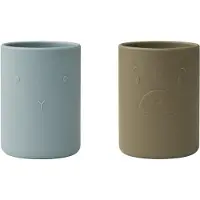 Liewood Tasses - 2 Pack - Ethan - Blue Brouillard/Khaki Mix - - UneTaille - Tasse