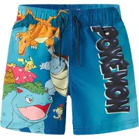 Name it Shorts de bain 'NKMManuel Pokemon' bleu / azur / orange / framboise