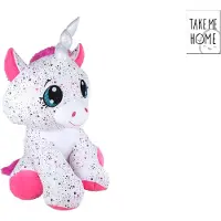 Take Me Home Licorne blanche/rose - 70cm