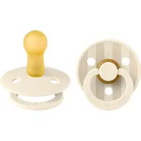 BIBS Colour Tétine - 2 Pack - Taille 2 - Tour - Ivory/Vanilla - - 6-18 mois - Tétine