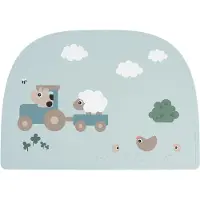 Done by Deer Set de Table - Silicone - Tiny Farm - Bleu - - UneTaille - Set de Table