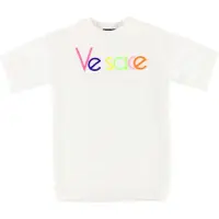 Versace Robe Young - Sueur - Blanc av. Multicolore Logo - - 7 ans (122) - Robe
