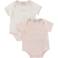 Emporio Armani Bodies m/c - 2 Pack - Aquile Rose/Blanc - - 3 mois - Body M/C