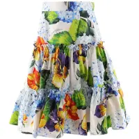 Dolce&Gabbana Jupe - Renaissance - Blanc/Multicolore av. Bleu - - 8 ans (128) - Jupe