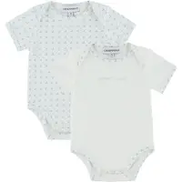 Emporio Armani Bodies m/c - 2 Pack - Blanc/Bleu Clair av. Logos - - 6 mois - Body M/C