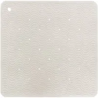 Hevea Tapis de Bain -Caoutchouc Naturel - 52x52 cm - Wave Square - - UneTaille - Tapis de bain