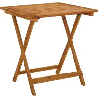 The Living Store Table de jardin pliante 70 x 70 x 75 cm en bois massif d'acacia