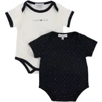 Emporio Armani Bodies m/c - 2 Pack -Aquile Blu - - 12 mois - Body M/C