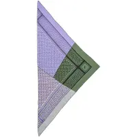Lala Berlin Écharpe - 162x85 - Triangle Trinity Patchwork - Faib - - UneTaille - Écharpe