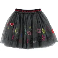 Dolce&Gabbana Jupe en tulle - Gris Foncé av. Imprimé/Écussons - - 10 ans (140) - Jupe