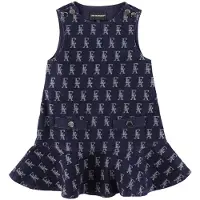Emporio Armani Robe - Denim - Fantasia Blue/Blanc av. Logos - - 5 ans (110) - Robe