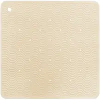 Hevea Tapis de Bain - Caoutchouc Naturel - 52x52 cm - Wave Squar - - UneTaille - Tapis de bain