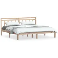 vidaXL Lit en bois massif 180x200 cm