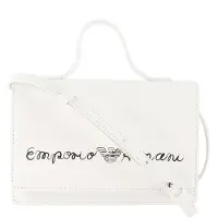 Emporio Armani Sac à Bandoulière - Blanc av. Signature - - UneTaille - Sac à Bandoulière
