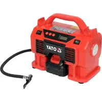 YATO Compresseur 12 V et batterie, 18 V, 11 bar, 21 l/min, avec batterie 3,0 Ah