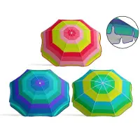 Bigbuy Atosa Nylon Parasol Orientable Avec Volant/métal Upf 3 Assorti 19/22 Mm 180 Cm Multicolore Multicolore One Size
