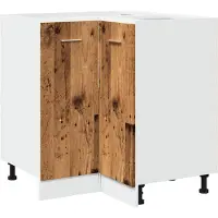 vidaXL Armoire de cuisine Lyon aspect vieux bois 75,5x75,5x81,5 cm Matériau dérivé du bois