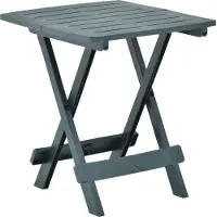 The Living Store Table de jardin pliante verte 45x43x50 cm plastique