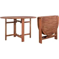 The Living Store Table de jardin pliante 120 x 70 x 74 cm en acacia massif