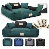 AIO Factory Lit pour chien KINGDOG MM43 100x75 cm personnalisé amovible antidérapant vert