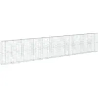 vidaXL Gabion avec couvercle 1100x50x200 cm Fer galvanisé