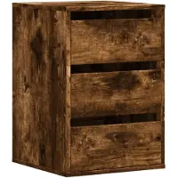 vidaXL Commode chêne fumé 40x41x58 cm bois composite